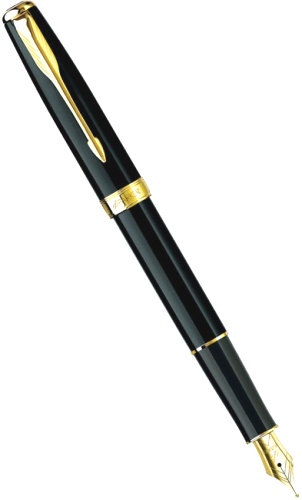  Ручка перьевая Parker Sonnet F530 SF, Lacquer Black GT (Перо F)