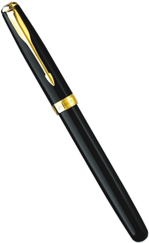  Ручка перьевая Parker Sonnet F530 SF, Lacquer Black GT (Перо F)