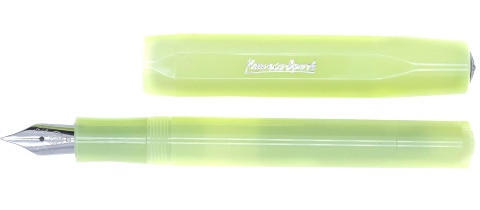  Перьевая ручка Kaweco Frosted Sport, Fine Lime CT (Перо EF - 0.5 мм)