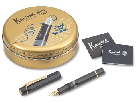  Перьевая ручка Kaweco AL Sport Piston Filler, Black GT (Перо EF - 0.5 мм)