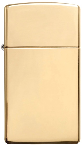  Зажигалка Zippo Slim® с покрытием High Polish Brass