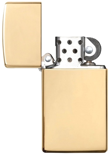  Зажигалка Zippo Slim® с покрытием High Polish Brass