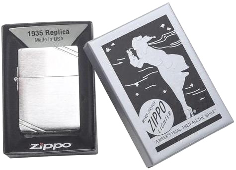  Зажигалка Zippo 1935 Replica™ с покрытием Brushed Chrome