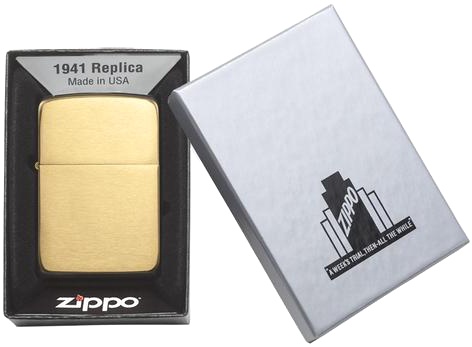  Зажигалка Zippo 1941 Replica™ с покрытием Brushed Brass