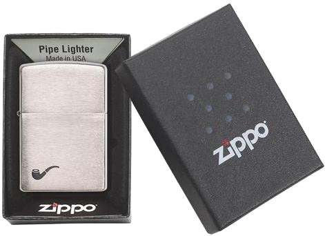  Зажигалка для трубок Zippo Pipe lighter с покрытием e Brushed Chrome