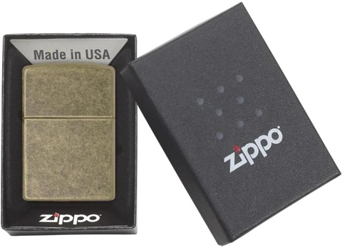  Зажигалка Zippo с покрытием Antique Brass™