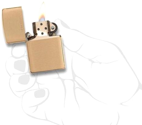  Зажигалка Zippo с покрытием Brushed Brass