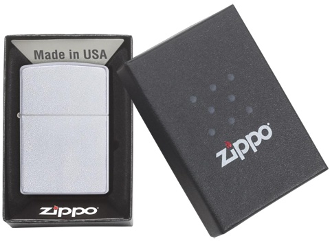  Зажигалка Zippo Classic с покрытием Satin Chrome™