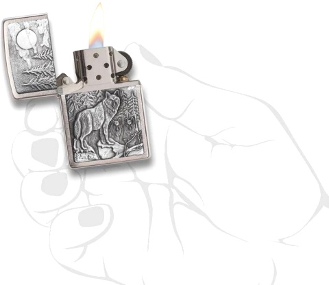  Зажигалка Zippo Classic с покрытием Brushed Chrome