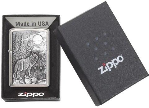  Зажигалка Zippo Classic с покрытием Brushed Chrome