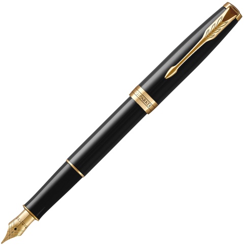  Набор Parker 2022: шариковая + перьевая ручки Parker Sonnet Core FK530, Lacquer Deep Black GT