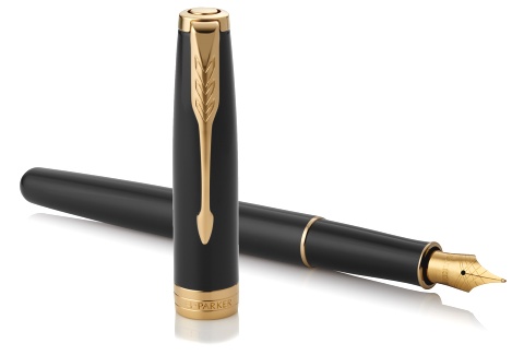  Набор Parker 2022: шариковая + перьевая ручки Parker Sonnet Core FK530, Lacquer Deep Black GT