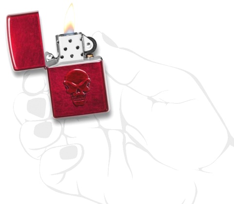  Зажигалка Zippo Doom с покрытием Candy Apple Red