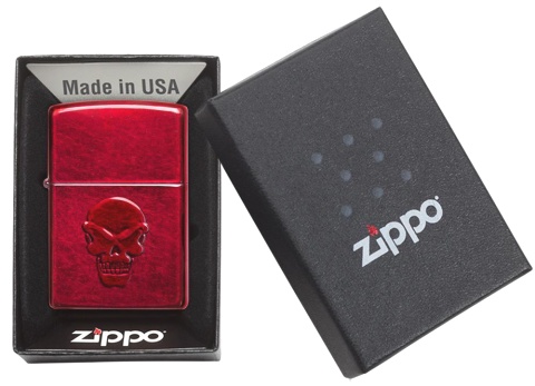  Зажигалка Zippo Doom с покрытием Candy Apple Red