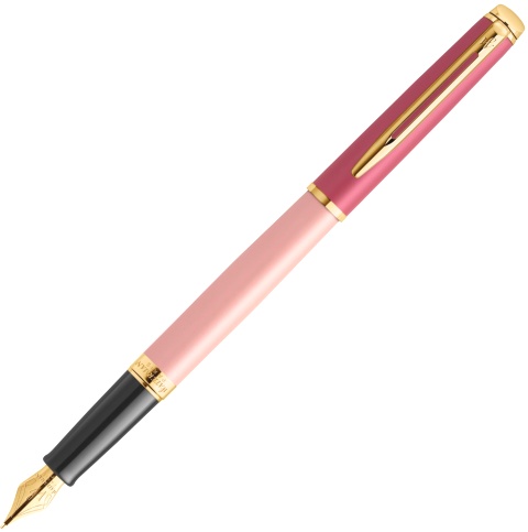  Ручка перьевая Waterman Hemisphere Colour Blocking, Pink GT (Перо F)