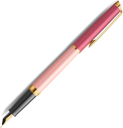  Ручка перьевая Waterman Hemisphere Colour Blocking, Pink GT (Перо F)