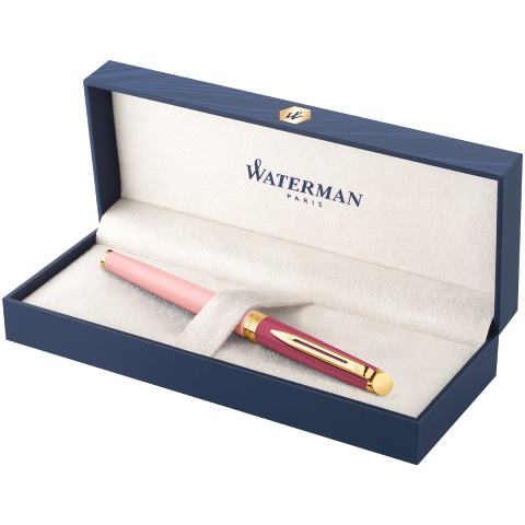  Ручка перьевая Waterman Hemisphere Colour Blocking, Pink GT (Перо F)