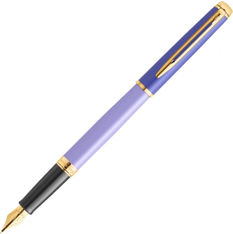  Ручка перьевая Waterman Hemisphere Colour Blocking, Purple GT (Перо F)