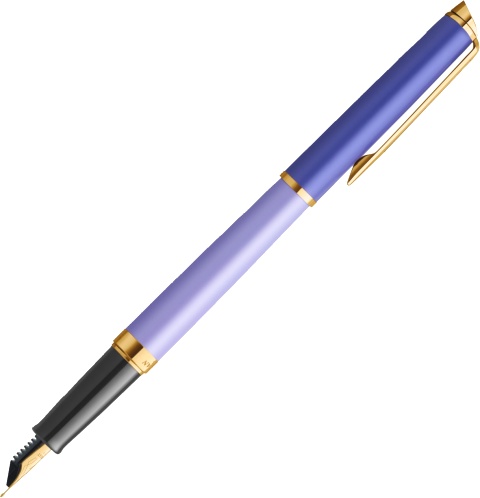  Ручка перьевая Waterman Hemisphere Colour Blocking, Purple GT (Перо F)