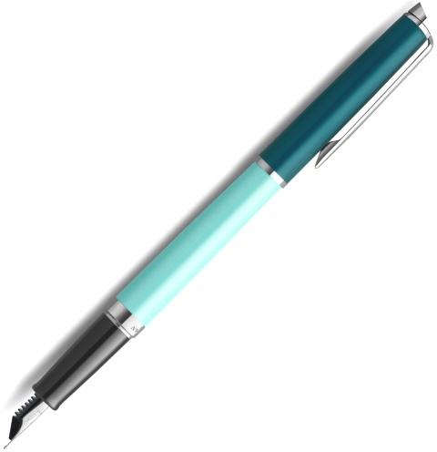  Ручка перьевая Waterman Hemisphere Colour Blocking, Green CT (Перо F)