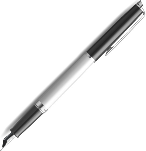 Ручка перьевая Waterman Hemisphere Colour Blocking, Black / White CT (Перо F)