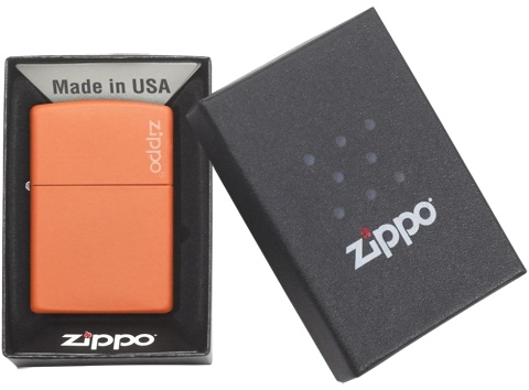  Зажигалка Zippo Classic с покрытием Orange Matte