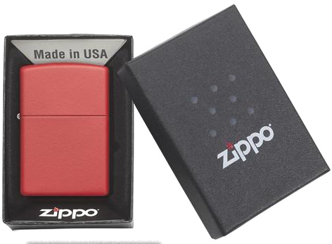  Зажигалка Zippo Classic с покрытием Red Matte