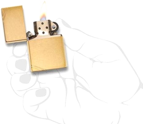  Зажигалка Zippo Classic с покрытием Brushed Brass