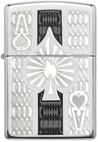  Зажигалка Zippo Ace с покрытием High Polish Chrome