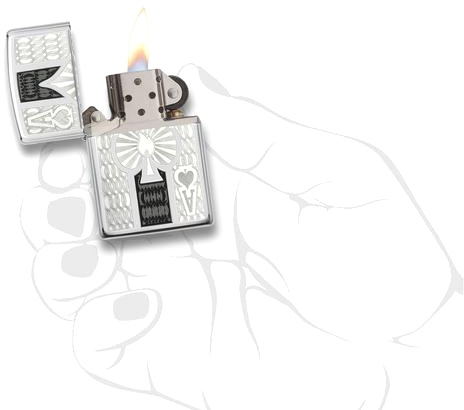  Зажигалка Zippo Ace с покрытием High Polish Chrome