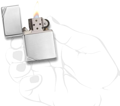  Зажигалка Zippo Vintage™ с покрытием High Polish Chrome