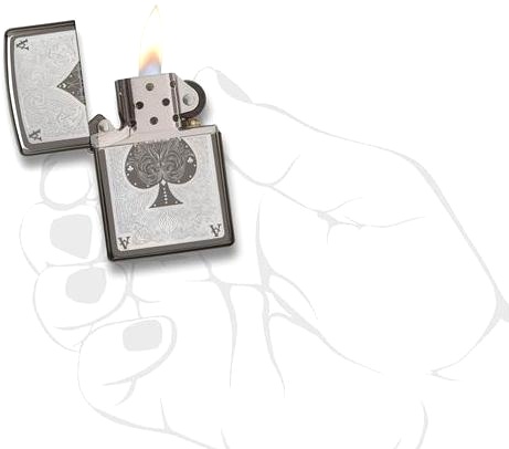  Зажигалка Zippo Classic с покрытием Black Ice ®