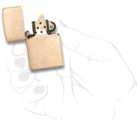  Зажигалка Zippo Armor™с покрытием Tumbled Brass