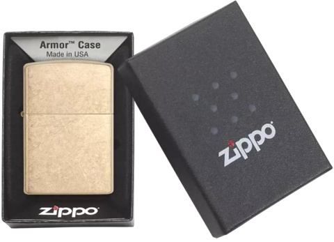  Зажигалка Zippo Armor™с покрытием Tumbled Brass