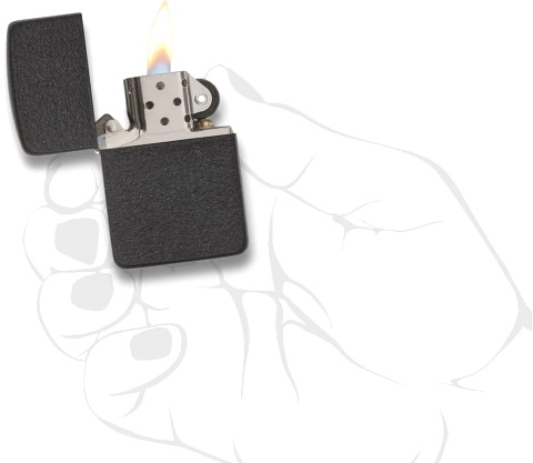  Зажигалка Zippo 1941 Replica с покрытием Black Crackle