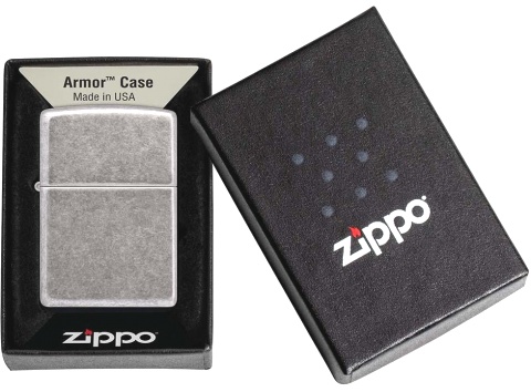  Зажигалка Zippo Armor® с покрытием Antique Silver