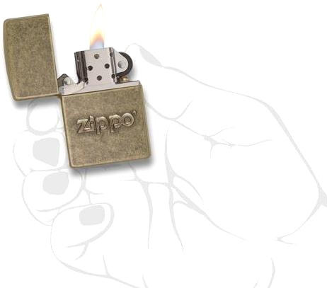  Зажигалка Zippo Classic с покрытием Antique Brass™