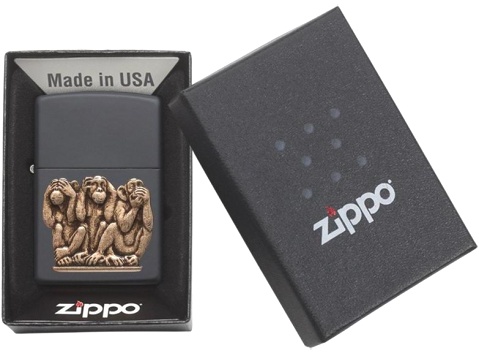  Зажигалка Zippo Classic с покрытием Black Matte