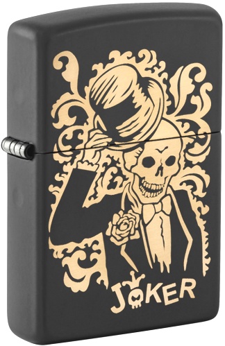  Зажигалка Zippo Skull Design с покрытием Black Matte