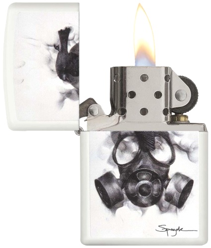  Зажигалка Zippo Spazuk с покрытием White Matte