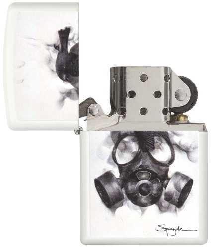  Зажигалка Zippo Spazuk с покрытием White Matte