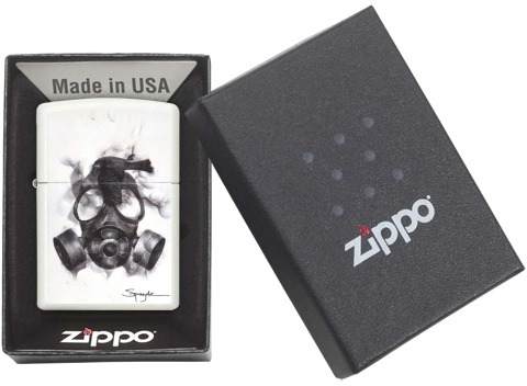  Зажигалка Zippo Spazuk с покрытием White Matte