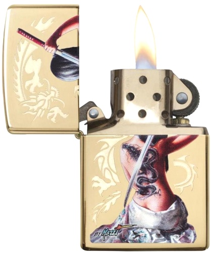  Зажигалка Zippo Mazzi® с покрытием High Polish Brass