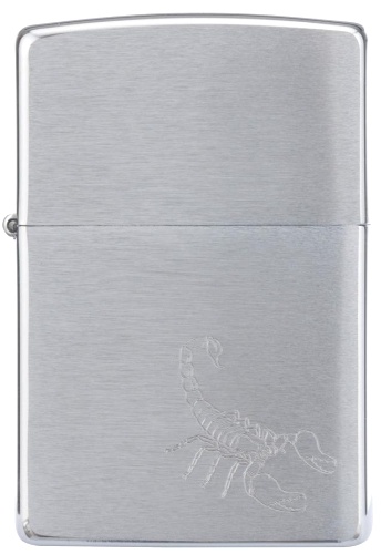 Зажигалка ZIPPO с покрытием Brushed Chrome,латунь/сталь, серебристая, 38x13x57 мм