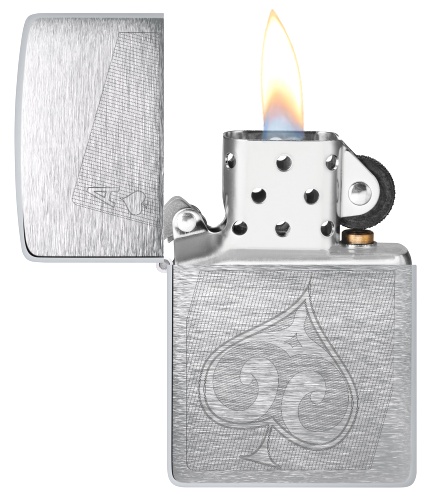 Зажигалка ZIPPO с покрытием Brushed Chrome, латунь/сталь, серебристая, матовая, 38x13x57 мм