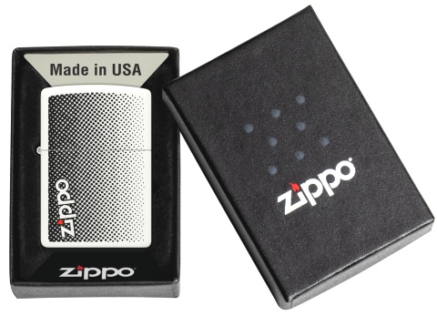 Зажигалка ZIPPO Logo с покрытием White Matte, латунь/сталь, белая, матовая, 38x13x57 мм