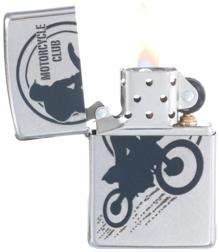 Зажигалка ZIPPO с покрытием Street Chrome, латунь/сталь, серебристая, матовая, 38x13x57 мм