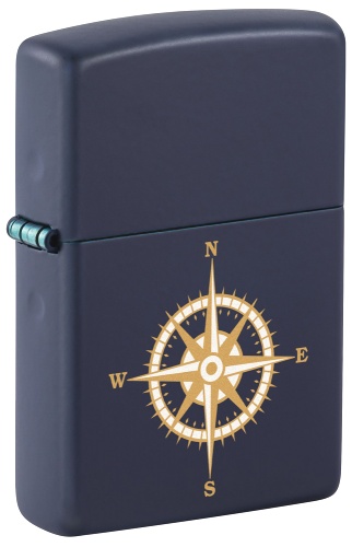 Зажигалка ZIPPO с покрытием Navy Matte, латунь/сталь, синяя, матовая, 38x13x57 мм