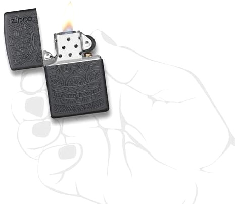  Зажигалка Zippo Tone on Tone Design с покрытием Black Matte