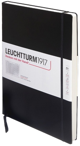  Блокнот Leuchtturm Master, A4, 100 г/м2, 235 стр., в клетку, твердая обложка, черный